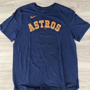 Nike Astros Navy Tee with Orange Accents Bregman #2